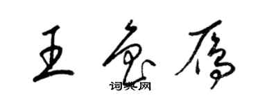 梁錦英王魯雁草書個性簽名怎么寫