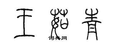 陳墨王茹青篆書個性簽名怎么寫