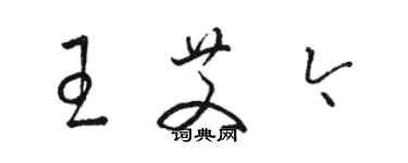 駱恆光王艾今草書個性簽名怎么寫