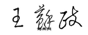 駱恆光王蘇政草書個性簽名怎么寫