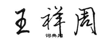 駱恆光王祥周行書個性簽名怎么寫