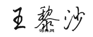 駱恆光王黎沙行書個性簽名怎么寫