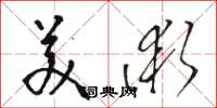 駱恆光美術草書怎么寫