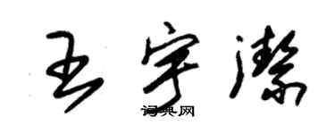 朱錫榮王宇潔草書個性簽名怎么寫