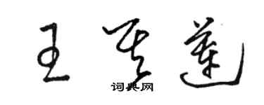 駱恆光王其蓮草書個性簽名怎么寫