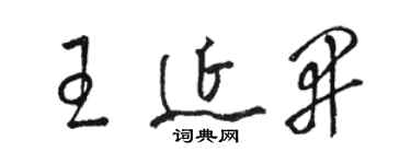 駱恆光王延開草書個性簽名怎么寫