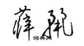 駱恆光薛麗草書個性簽名怎么寫