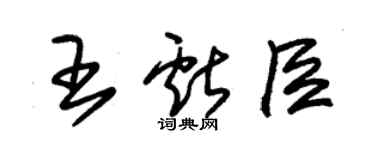 朱錫榮王獻臣草書個性簽名怎么寫