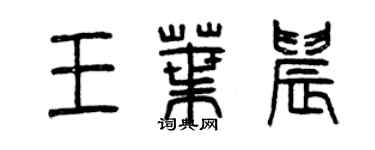 曾慶福王葉晨篆書個性簽名怎么寫
