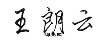 駱恆光王朗雲行書個性簽名怎么寫