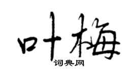 曾慶福葉梅行書個性簽名怎么寫