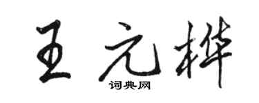 駱恆光王元樺行書個性簽名怎么寫