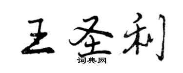 曾慶福王聖利行書個性簽名怎么寫