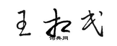 駱恆光王相民草書個性簽名怎么寫