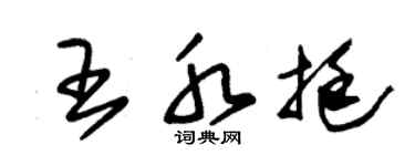 朱錫榮王水挺草書個性簽名怎么寫