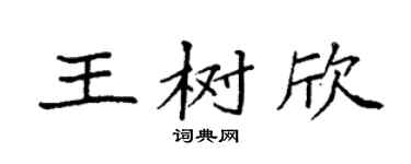 袁強王樹欣楷書個性簽名怎么寫