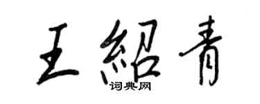 王正良王紹青行書個性簽名怎么寫