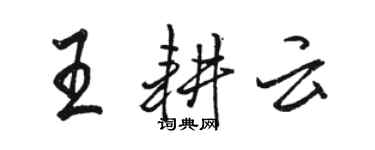 駱恆光王耕雲行書個性簽名怎么寫