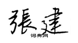 王正良張建行書個性簽名怎么寫