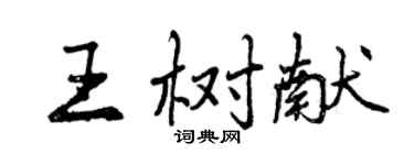 曾慶福王樹獻行書個性簽名怎么寫
