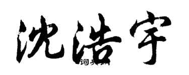 胡問遂沈浩宇行書個性簽名怎么寫