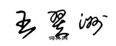 朱錫榮王翌洲草書個性簽名怎么寫