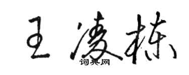 駱恆光王凌棟草書個性簽名怎么寫