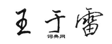 駱恆光王於雷行書個性簽名怎么寫