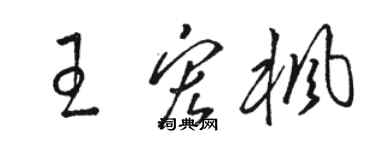 駱恆光王宏楓草書個性簽名怎么寫
