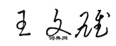 駱恆光王文雄草書個性簽名怎么寫