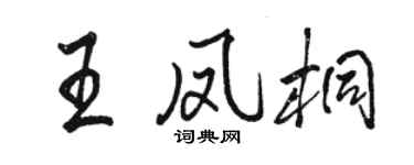 駱恆光王鳳桐行書個性簽名怎么寫