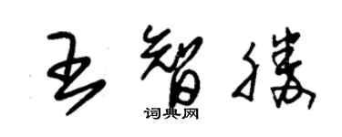 朱錫榮王智勝草書個性簽名怎么寫