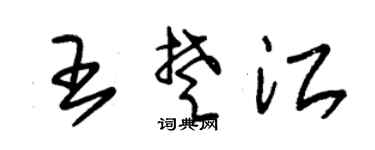 朱錫榮王楚江草書個性簽名怎么寫