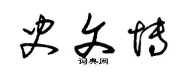 朱錫榮史文博草書個性簽名怎么寫