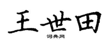 丁謙王世田楷書個性簽名怎么寫
