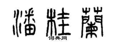 曾慶福潘桂蘭篆書個性簽名怎么寫