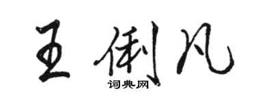 駱恆光王俐凡行書個性簽名怎么寫