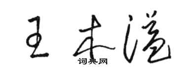 駱恆光王木溢草書個性簽名怎么寫