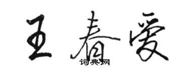 駱恆光王春愛行書個性簽名怎么寫