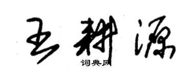朱錫榮王耕源草書個性簽名怎么寫