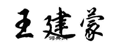 胡問遂王建蒙行書個性簽名怎么寫
