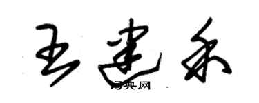 朱錫榮王建禾草書個性簽名怎么寫