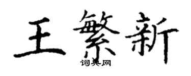 丁謙王繁新楷書個性簽名怎么寫