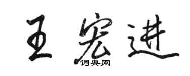 駱恆光王宏進行書個性簽名怎么寫