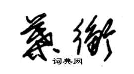 朱錫榮葉衡草書個性簽名怎么寫