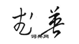 駱恆光武英草書個性簽名怎么寫