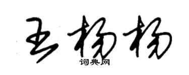 朱錫榮王楊楊草書個性簽名怎么寫