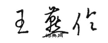 駱恆光王燕伶草書個性簽名怎么寫