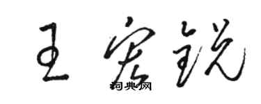 駱恆光王宏銳草書個性簽名怎么寫