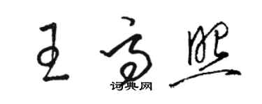 駱恆光王高照草書個性簽名怎么寫